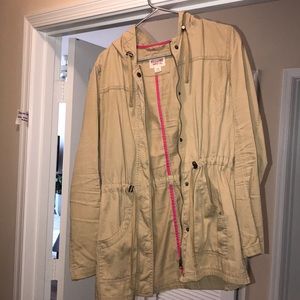 Lightweight, hooded military style jacket